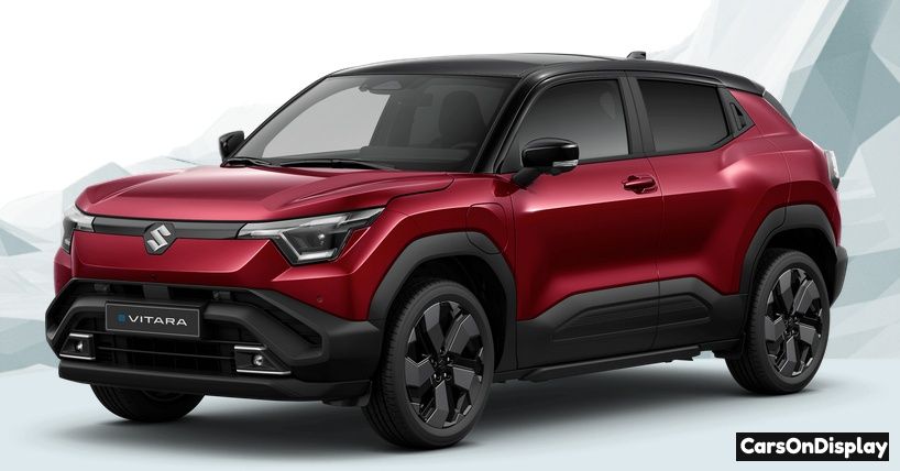 Maruti Suzuki e Vitara - Opulent Red Pearl Metallic × Bluish Black Pearl