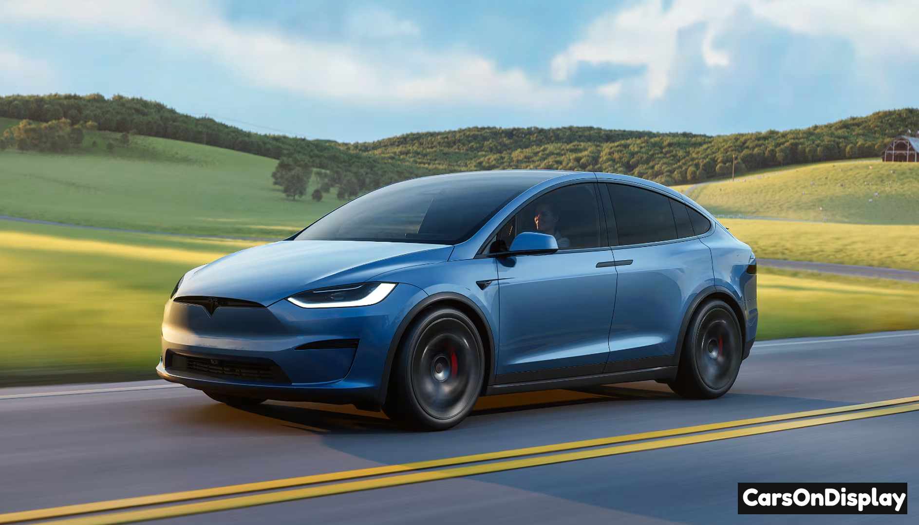 Tesla Model X Plaid high performance electric SUV with tri-motor setup and rapid acceleration